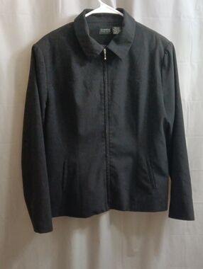George Stretch Black Women's Zip-Front Jacket